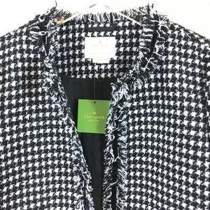 Kate Spade Houndstooth Tweed Jacket 6 